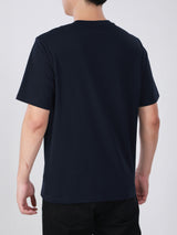 เสื้อยืดแขนสั้นผู้ชาย ทรงตรง สีกรมท่า