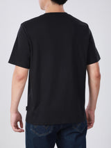 เสื้อยืดแขนสั้นผู้ชาย ทรงตรง สีดำ