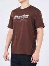 เสื้อยืดแขนสั้นผู้ชาย ทรงตรง สีน้ำตาล