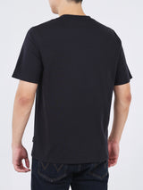 เสื้อยืดแขนสั้นผู้ชาย ทรงตรง สีดำ