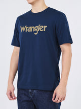 เสื้อยืดแขนสั้นผู้ชาย ทรงตรง สีกรมท่า