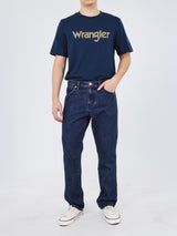 เสื้อยืดแขนสั้นผู้ชาย ทรงตรง สีกรมท่า