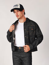 เสื้อแจ็คเก็ตยีนส์ (ริมขาว)ผู้ชาย คอลเลคชั่น WRANGLER LEGENDS ทรงตรง สียีนส์ผ้าดิบ