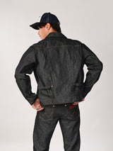 เสื้อแจ็คเก็ตยีนส์ (ริมขาว)ผู้ชาย คอลเลคชั่น WRANGLER LEGENDS ทรงตรง สียีนส์ผ้าดิบ