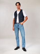 เสื้อกั๊กผู้ชาย คอลเลคชั่น WRANGLER LEGENDS ทรงตรง สียีนส์กลาง
