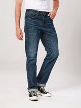 กางเกงยีนส์ผู้ชาย คอลเลคชั่น WRANGLER LEGENDS 13MWZ FIT เอวกลาง ทรงตรง สียีนส์กลาง