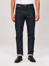 กางเกงยีนส์ (ริมขาว)ผู้ชาย คอลเลคชั่น WRANGLER LEGENDS GREENSBORO FIT เอวกลาง ทรงตรง สียีนส์เข้ม