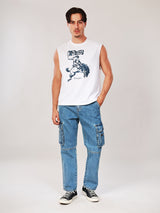 กางเกงยีนส์ผู้ชาย คอลเลคชั่น WRANGLER LEGENDS CARGO FIT เอวกลาง ทรงตรง สียีนส์อ่อน