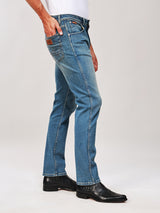 TEXAS SLIM FIT WRANGLER LEGENDS COLLECTION MID RISE SLIM MEN'S JEANS LIGHT INDIGO