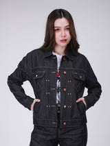 เสื้อแจ็คเก็ตผู้หญิง คอลเลคชั่น WRANGLER LEGENDS ทรงตรง สียีนส์ผ้าดิบ