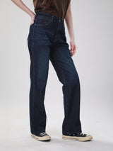 กางเกงยีนส์ผู้หญิง คอลเลคชั่น WRANGLER LEGENDS SUNSET FIT เอวกลาง ทรงตรง สียีนส์กลาง