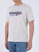 เสื้อยืดแขนสั้นผู้ชาย ทรงตรง สีเบจ