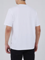 เสื้อยืดแขนสั้นผู้ชาย ทรงตรง สีขาว