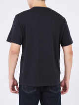 เสื้อยืดแขนสั้นผู้ชาย ทรงตรง สีดำ