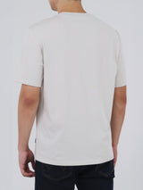 เสื้อยืดแขนสั้นผู้ชาย ทรงตรง สีเบจ