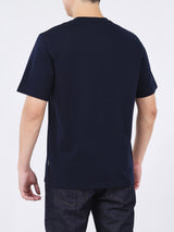 เสื้อยืดแขนสั้นผู้ชาย ทรงตรง สีกรมท่า