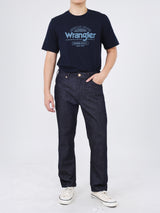 เสื้อยืดแขนสั้นผู้ชาย ทรงตรง สีกรมท่า