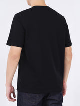 เสื้อยืดแขนสั้นผู้ชาย ทรงตรง สีดำ