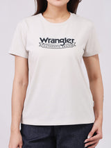 เสื้อยืดแขนสั้นผู้หญิง ทรงตรง สีเบจ