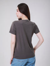 REGULAR FIT WOMEN'S SHORT SLEEVE T-SHIRT BLACK