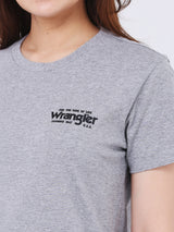 REGULAR FIT WOMEN'S SHORT SLEEVE T-SHIRT GREY