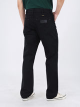 กางเกงยีนส์ผู้ชาย MWZ FIT เอวกลาง ทรงตรง สีดำ