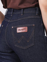 STRAIGHT FIT HIGH RISE SLIM WOMEN'S JEANS DARK INDIGO