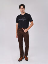 กางเกงขายาวผู้ชาย คอลเลคชั่น BEYOND INDIGO MWZ FIT เอวกลาง ทรงตรง สีน้ำตาล