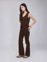 BOOTCUT FIT BEYOND INDIGO COLLECTION HIGH RISE WOMEN'S PANTS BROWN