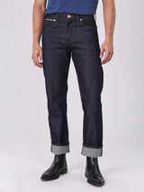 กางเกงยีนส์ (ริมดำ)ผู้ชาย คอลเลคชั่น BEYOND INDIGO GREENSBORO FIT เอวกลาง ทรงตรง สียีนส์ผ้าดิบ