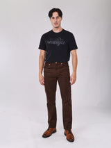 เสื้อยืดแขนสั้นผู้ชาย คอลเลคชั่น BEYOND INDIGO ทรงตรง สีดำ