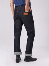 กางเกงยีนส์ (ริมดำ)ผู้ชาย คอลเลคชั่น BEYOND DENIM MWZ FIT เอวกลาง ทรงตรง สียีนส์ผ้าดิบ