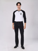 เสื้อยืดแขนยาวผู้ชาย คอลเลคชั่น BEYOND DENIM ทรงตรง สีขาว