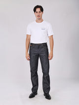 เสื้อยืดแขนสั้นผู้ชาย คอลเลคชั่น BEYOND DENIM ทรงตรง สีขาว