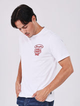 เสื้อยืดแขนสั้นผู้ชาย คอลเลคชั่น BEYOND INDIGO ทรงตรง สีขาว