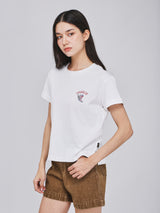 RELAXED FIT BEYOND INDIGO COLLECTION WOMEN'S SHORT SLEEVE T-SHIRT OFF-WHITE