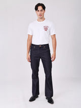 กางเกงยีนส์ผู้ชาย คอลเลคชั่น BEYOND INDIGO BOOTCUT FIT เอวสูง ทรงขาม้า สียีนส์ผ้าดิบ