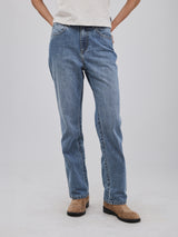 SUNSET FIT BEYOND DENIM COLLECTION MID RISE SUNSET WOMEN'S JEANS LIGHT INDIGO