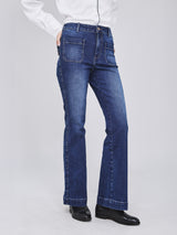 BOOTCUT FIT BEYOND INDIGO COLLECTION HIGH RISE WOMEN'S JEANS MID INDIGO