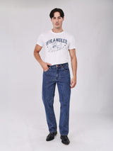 กางเกงยีนส์ผู้ชาย คอลเลคชั่น BEYOND DENIM MWZ FIT เอวกลาง ทรงตรง สียีนส์กลาง