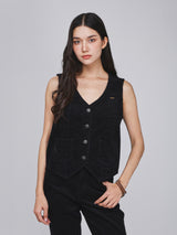 REGULAR FIT BEYOND INDIGO COLLECTION WOMEN'S VEST BLACK