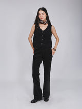 REGULAR FIT BEYOND INDIGO COLLECTION WOMEN'S VEST BLACK