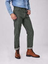 กางเกงยีนส์ผู้ชาย คอลเลคชั่น BEYOND DENIM MWZ FIT เอวกลาง ทรงตรง สีเขียว