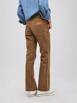 กางเกงยีนส์ผู้หญิง คอลเลคชั่น BEYOND DENIM BOOTCUT FIT เอวสูง ทรงขาม้า สีเบจ