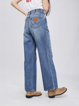 กางเกงยีนส์ผู้หญิง คอลเลคชั่น BEYOND DENIM LOOSE FIT เอวสูง ทรงหลวม สียีนส์อ่อน