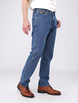 กางเกงยีนส์ผู้ชาย คอลเลคชั่น BEYOND INDIGO TEXAS FIT เอวกลาง ทรงตรง สียีนส์อ่อน