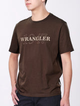 เสื้อยืดแขนสั้นผู้ชาย ทรงตรง สีน้ำตาล