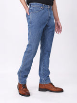 กางเกงยีนส์ผู้ชาย GREENSBORO FIT เอวกลาง ทรงตรง สียีนส์อ่อน