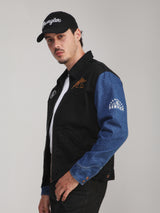 REGULAR FIT RODEO RACING COLLECTION MEN'S DENIM JACKET BLACK