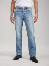 13MWZ FIT RODEO RACING COLLECTION MID RISE REGULAR MEN'S JEANS LIGHT INDIGO